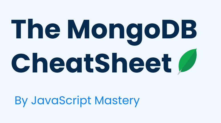 mongodb cheatsheet